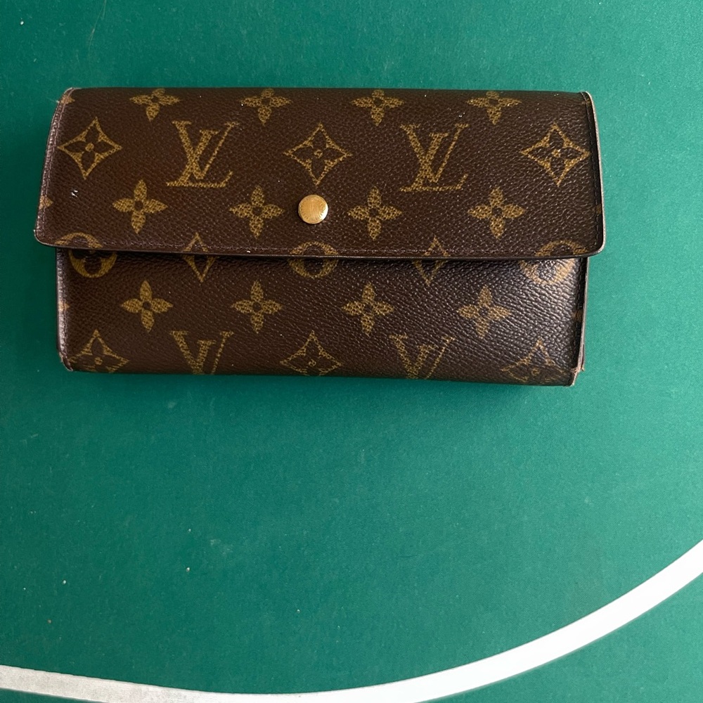 Louis Vuitton Brown Monogram International Tri-Fold Long Wallet
